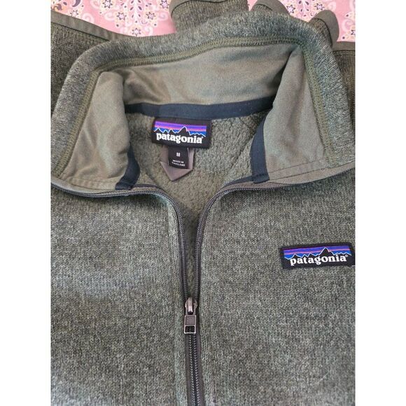 Patagonia Womens Green Quarter Zip Fleece Pullover Jacket M 100% Polyester - Picture 1 of 8
